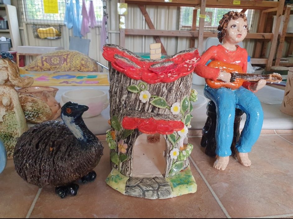 Fun character pottery pieces
